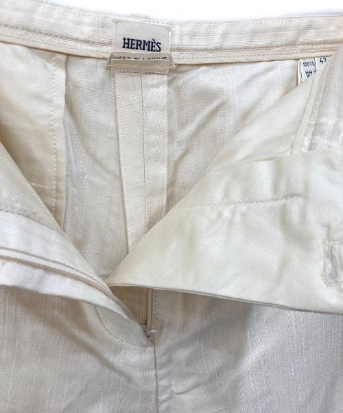 HERMES（エルメス）HERMES (エルメス) シルクスラックス アイボリー サイズ:SIZE 42の古着・服飾アイテム