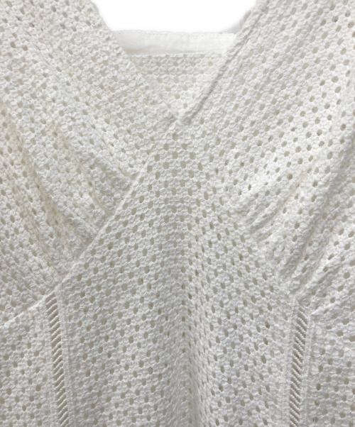 FRAY ID（フレイ アイディー）FRAY ID (フレイ アイディー) カットワークレースフレアスリーブワンピ ホワイト サイズ:Sの古着・服飾アイテム