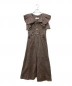 Lily Brownリリーブラウン）の古着「デニムフリルワンピース」｜ブラウン