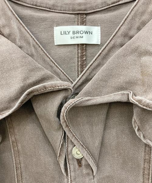 Lily Brown（リリーブラウン）Lily Brown (リリーブラウン) デニムフリルワンピース ブラウン サイズ:Sの古着・服飾アイテム