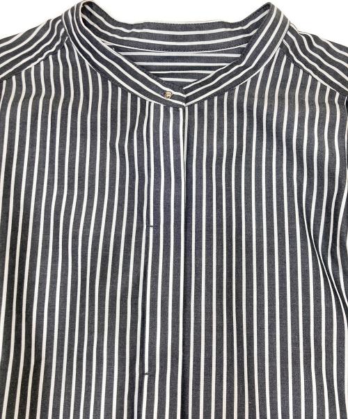 green label relaxing（グリーンレーベルリラクシング）green label relaxing (グリーンレーベルリラクシング) ワイド スリーブ スタンドカラー シャツ グレー サイズ:Freeの古着・服飾アイテム