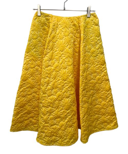 R（アール）R (アール) LIMONTA フラワージャカード スカート イエロー サイズ:34（P7）の古着・服飾アイテム
