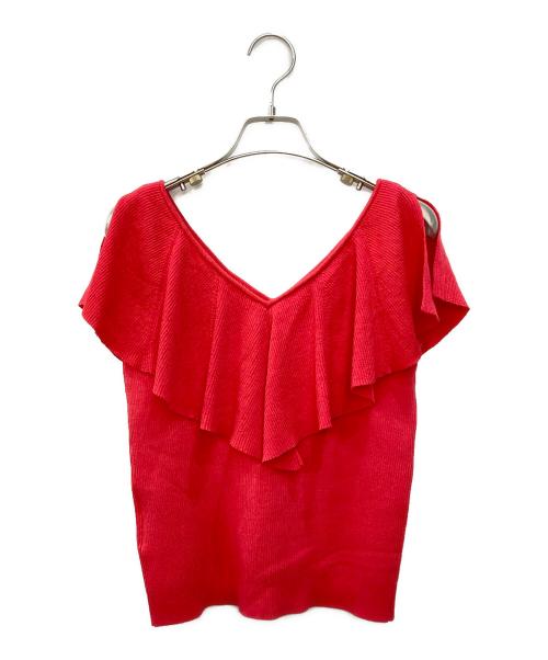 GRACE CONTINENTAL（グレースコンチネンタル）GRACE CONTINENTAL (（グレースコンチネンタル) カリビアンリブニット レッド サイズ:Sの古着・服飾アイテム