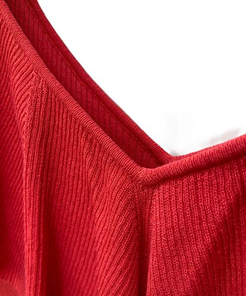 GRACE CONTINENTAL（グレースコンチネンタル）GRACE CONTINENTAL (（グレースコンチネンタル) カリビアンリブニット レッド サイズ:Sの古着・服飾アイテム