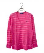 POLO RALPH LAURENポロ・ラルフローレン）の古着「リネン混ニット」｜ピンク
