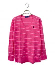 POLO RALPH LAUREN（ポロ・ラルフローレン）の古着「リネン混ニット」｜ピンク