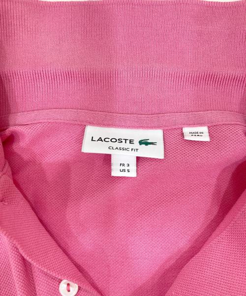 LACOSTE（ラコステ）LACOSTE (ラコステ) ポロシャツ ピンク サイズ:Sの古着・服飾アイテム