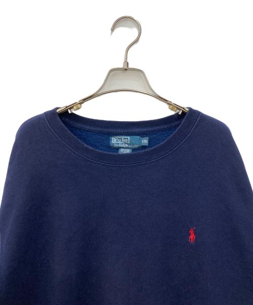 POLO RALPH LAUREN（ポロ・ラルフローレン）POLO RALPH LAUREN (ポロ・ラルフローレン) クルーネックスウェット ネイビー サイズ:SIZEXLの古着・服飾アイテム