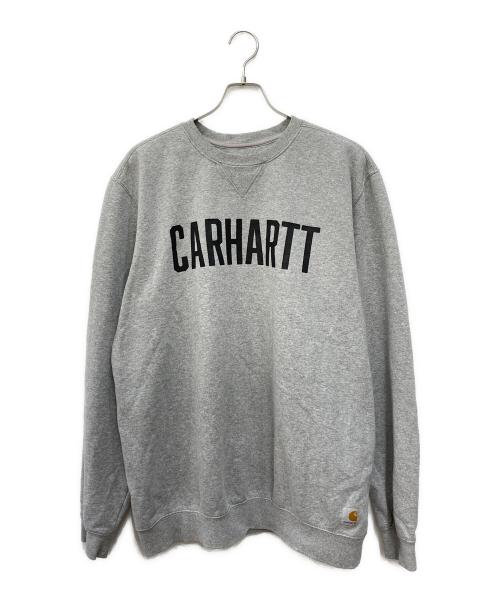 CarHartt（カーハート）CarHartt (カーハート) ロゴプリントスウェット グレー サイズ:Lの古着・服飾アイテム