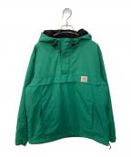 CarHarttカーハート）の古着「ナイロンハーフジップジャケット」｜グリーン