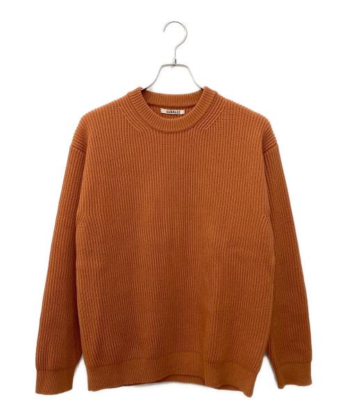 AURALEE（オーラリー）AURALEE (オーラリー) SUPER FINE WOOL RIB KNIT BIG P/O オレンジ サイズ:SIZE 4の古着・服飾アイテム