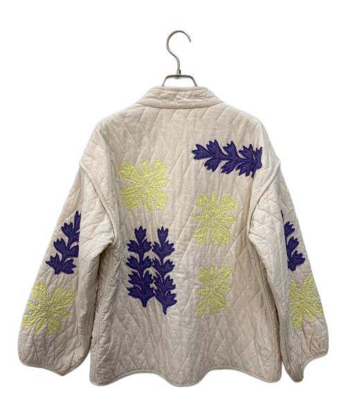 sara mallika（サラマリカ）sara mallika (サラマリカ) COTTON FLOWER PATCHWORK JK ベージュ サイズ:SIZEFREEの古着・服飾アイテム