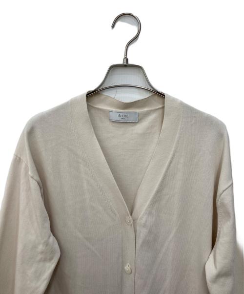 SLOBE IENA（スローブ イエナ）SLOBE IENA (スローブ イエナ) アイスコットンVネックカーディガン ベージュ サイズ:SIZEFREEの古着・服飾アイテム