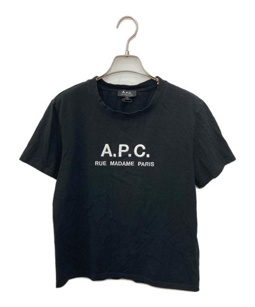 A.P.C.（アーペーセー）A.P.C. (アーペーセー) ロゴTシャツ ブラック サイズ:Sの古着・服飾アイテム