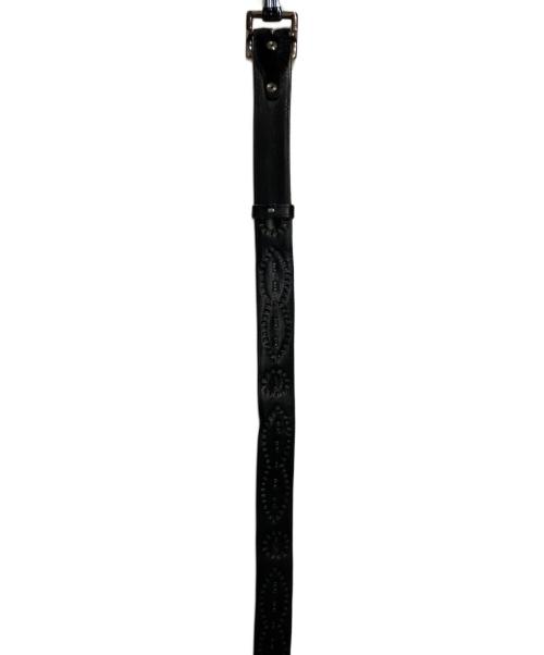 htc（エイチティーシー）htc (エイチティーシー) ハラコスタッズ×クリスタルベルト ブラック サイズ:90/36の古着・服飾アイテム