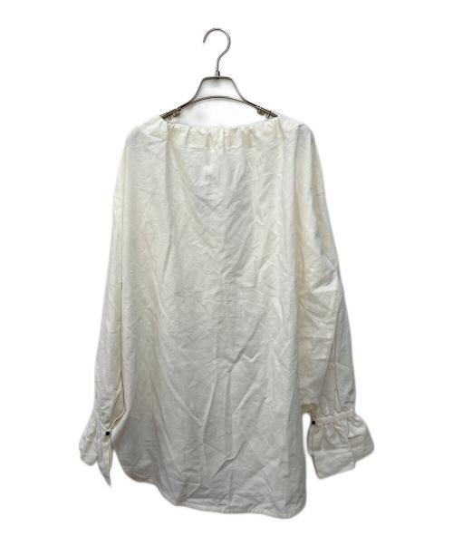 ESLOW（エスロー）ESLOW (エスロー) DRAWSTRING ブラウス ホワイト サイズ:SIZE 1の古着・服飾アイテム