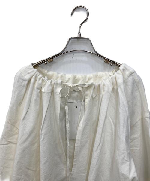 ESLOW（エスロー）ESLOW (エスロー) DRAWSTRING ブラウス ホワイト サイズ:SIZE 1の古着・服飾アイテム