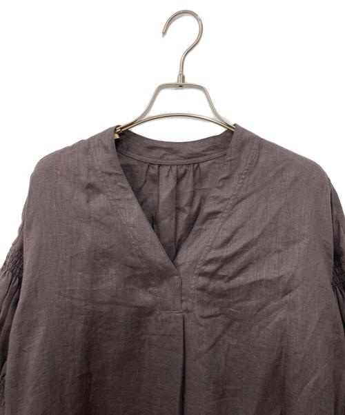 MIREPOIX（ミルポワ）MIREPOIX (ミルポワ) リネンワンピース ブラウン サイズ:SIZE 2の古着・服飾アイテム