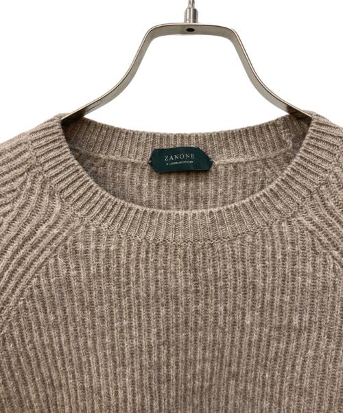 Zanone（ザノーネ）Zanone (ザノーネ) FISHERMAN'S RIB STITCH KNIT ブラウン サイズ:50の古着・服飾アイテム