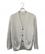 TOMORROW LAND tricotトゥモローランド トリコ）の古着「ギマコットンリネン Vネックカーディガン」｜グレー