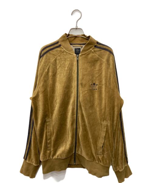 adidas（アディダス）adidas (アディダス) ベロアトラックジャケト ブラウン サイズ:Lの古着・服飾アイテム