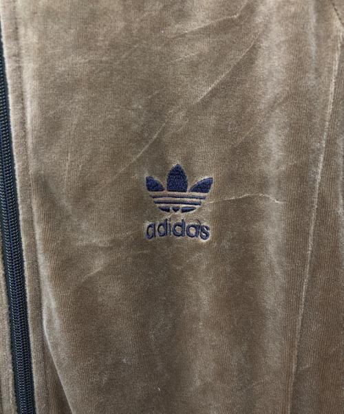 adidas（アディダス）adidas (アディダス) ベロアトラックジャケト ブラウン サイズ:Lの古着・服飾アイテム
