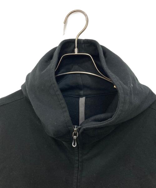 KAZUYUKI KUMAGAI ATTACHMENT（カズユキクマガイ アタッチメント）KAZUYUKI KUMAGAI ATTACHMENT (カズユキクマガイ アタッチメント) ハイゲージ裏毛 ZIP UPパーカー ブラック サイズ:3の古着・服飾アイテム