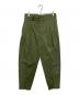 TOMORROW LAND（トゥモローランド）の古着「ポリエステルコットンツイル ダブルバックルパンツ」｜カーキ