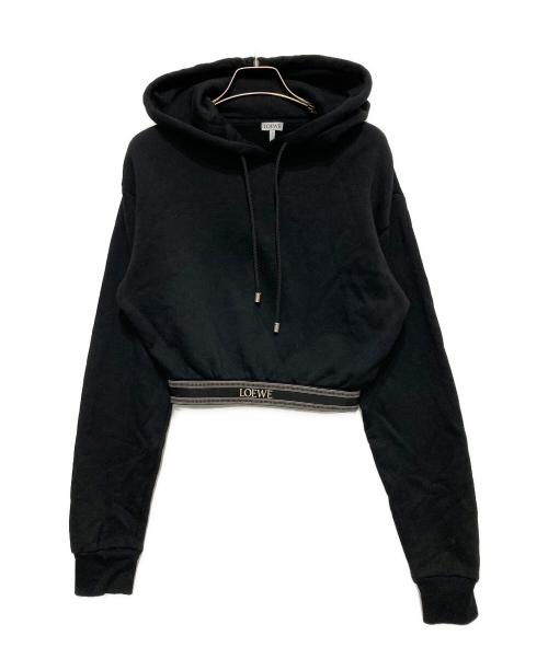 LOEWE（ロエベ）LOEWE (ロエベ) クロップドフーディ/CROPPED HOODIE ブラック サイズ:Sの古着・服飾アイテム