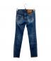 DSQUARED2 (ディースクエアード) ペイントボタンフライデニムパンツ インディゴ サイズ:SIZE36：18000円