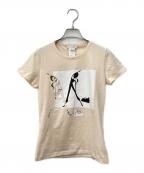 CELINEセリーヌ）の古着「ガールプリントTシャツ」｜ベージュ