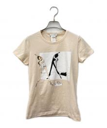 CELINE（セリーヌ）の古着「ガールプリントTシャツ」｜ベージュ