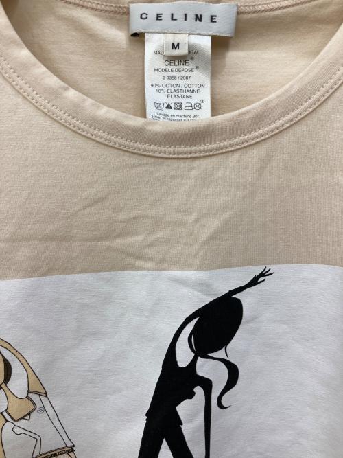 CELINE（セリーヌ）CELINE (セリーヌ) ガールプリントTシャツ ベージュ サイズ:Mの古着・服飾アイテム