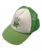 stussyステューシー）の古着「Crown Stock Trucker Cap」｜黄緑