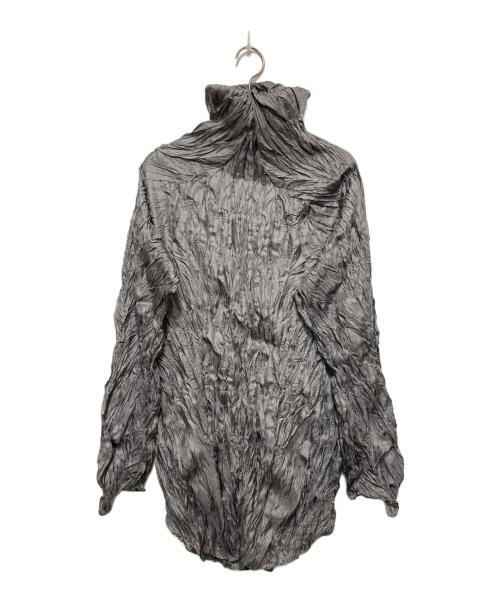 ISSEY MIYAKE（イッセイミヤケ）ISSEY MIYAKE (イッセイミヤケ) シワプリーツタートルネックカットソー グレー サイズ:Mの古着・服飾アイテム