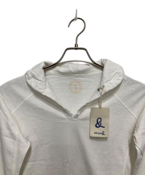 45rpm&（フォーティファイブアールピーエムアンド）45rpm& (フォーティファイブアールピーエムアンド) スキッパーL/Sポロシャツ ホワイト サイズ:SIZE3の古着・服飾アイテム