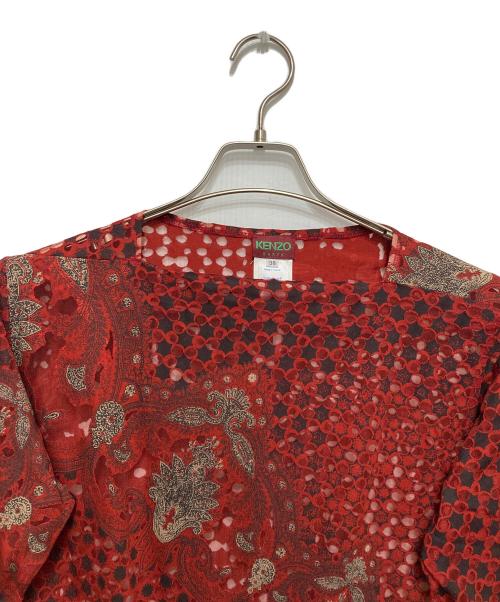 KENZO（ケンゾー）KENZO (ケンゾー) ジャガードシアーカットソー レッド サイズ:SIZE38の古着・服飾アイテム