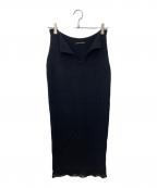 YOHJI YAMAMOTOヨウジヤマモト）の古着「ニットスカート」｜ブラック