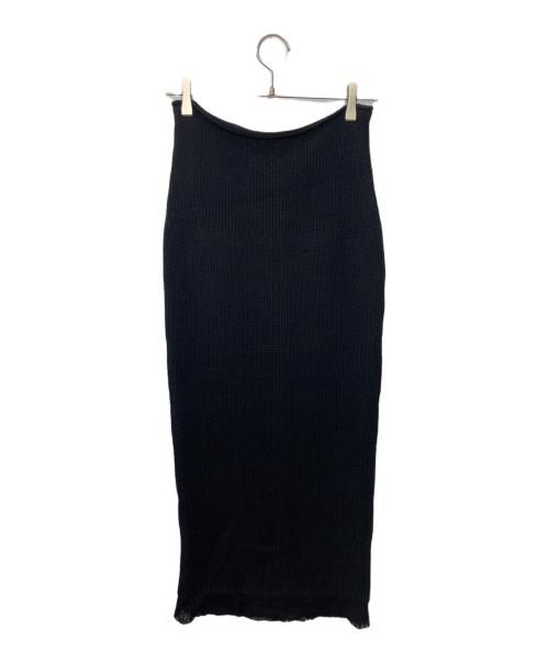 YOHJI YAMAMOTO（ヨウジヤマモト）YOHJI YAMAMOTO (ヨウジヤマモト) ニットスカート ブラック サイズ:Ｍの古着・服飾アイテム