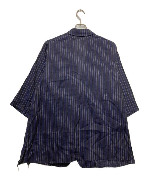 MaxMara（マックスマーラ）MaxMara (マックスマーラ) リネンストライプ1Bジャケット ネイビー サイズ:SIZE40の古着・服飾アイテム