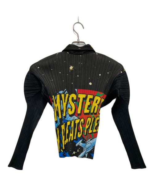 PLEATS PLEASE（プリーツプリーズ）PLEATS PLEASE (プリーツプリーズ) アメコミ柄プリーツシャツ ブラック サイズ:SIZE3の古着・服飾アイテム