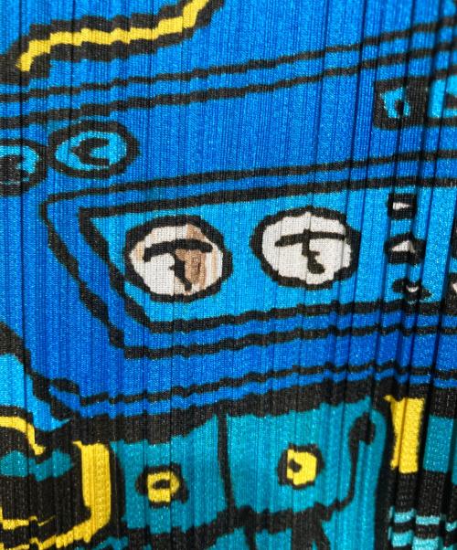 PLEATS PLEASE（プリーツプリーズ）PLEATS PLEASE (プリーツプリーズ) アメコミ柄プリーツシャツ ブラック サイズ:SIZE3の古着・服飾アイテム