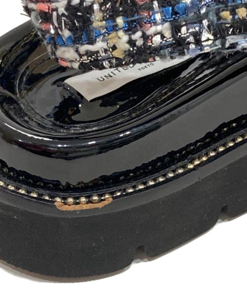 UNITED ARROWS TOKYO（ユナイテッドアローズトウキョウ）UNITED ARROWS TOKYO (ユナイテッドアローズトウキョウ) ツイードフラットサンダル ブラック サイズ:SIZE 24cmの古着・服飾アイテム