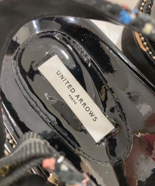 UNITED ARROWS TOKYO（ユナイテッドアローズトウキョウ）UNITED ARROWS TOKYO (ユナイテッドアローズトウキョウ) ツイードフラットサンダル ブラック サイズ:SIZE 24cmの古着・服飾アイテム