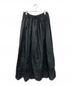BEARDSLEYビアズリー）の古着「カットワークボリュームスカート」｜ブラック