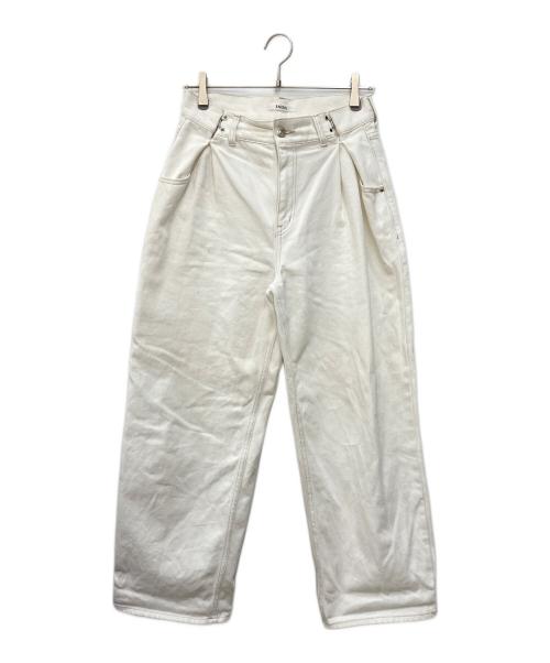 Snidel（スナイデル）Snidel (スナイデル) タックワイドデニムパンツ ホワイト サイズ:SIZE 1の古着・服飾アイテム