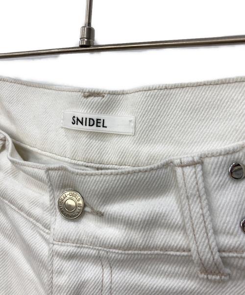 Snidel（スナイデル）Snidel (スナイデル) タックワイドデニムパンツ ホワイト サイズ:SIZE 1の古着・服飾アイテム