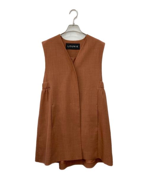 LOUNIE（ルーニー）LOUNIE (ルーニー) ロングジレベスト ブラウン サイズ:Mの古着・服飾アイテム