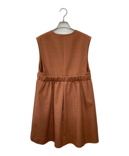 LOUNIE（ルーニー）LOUNIE (ルーニー) ロングジレベスト ブラウン サイズ:Mの古着・服飾アイテム