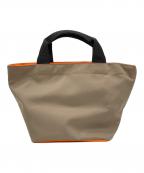 Herve Chapelierエルベシャプリエ）の古着「ナイロン舟形トートバッグ M」｜ブラウン×オレンジ